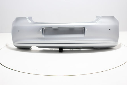 Sto&szlig;stange hinten +PDC +Auspuffausschnitt Volkswagen Polo 6R REFLEXSILVER (LA7W)
