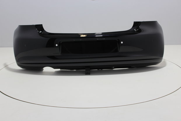 Stoßstange hinten +PDC +Auspuffausschnitt Volkswagen Polo 6R DEEPBLACK (LC9X)